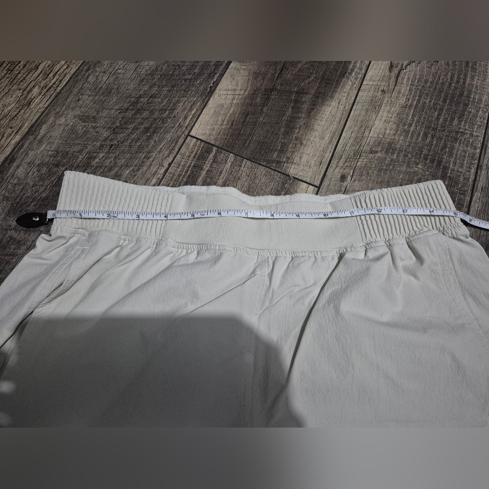 COPY 🍋 Lululemon Stretch Woven Wide-Leg High-Rise Pant, Bone, size L - Picture 11 of 14